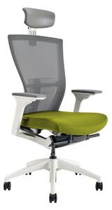 Kancelářská židle s podhlavníkem MERENS WHITE SP (více barev) Zelená