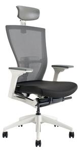 Kancelářská židle s podhlavníkem MERENS WHITE SP (více barev) Černá