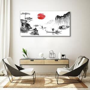 Obraz na plátně Obraz na plátně Japonský asijský kostel rybář