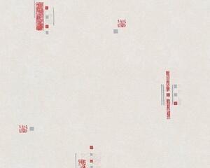A.S. Création | Vliesová tapeta na zeď Bahamas 95617-1 | 0,53 x 10,05 m | béžová, červená