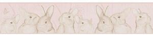 Papírová bordura na zeď Only Borders 9 30330-2 | 0,17 x 5 m | béžová, růžová, hnědá | A.S. Création