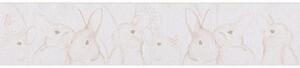 Papírová bordura na zeď Only Borders 9 30330-3 | 0,17 x 5 m | bílá, béžová, růžová | A.S. Création
