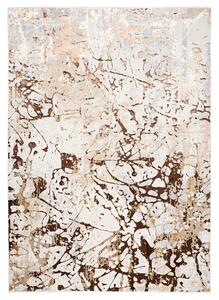Makro Abra Kusový koberec GOLDEN MZ26D Abstraktní Moderní krémový hnědý Rozměr: 80x150 cm