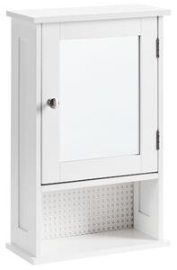 Nástěnná zrcadlová skříňka do koupelny HUILA 34 cm 53 cm Bílá