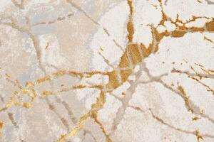 Makro Abra Kusový koberec GOLDEN MZ34B Abstraktní Moderní krémový zlatý Rozměr: 120x170 cm