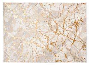 Makro Abra Kusový koberec GOLDEN MZ34B Abstraktní Moderní krémový zlatý Rozměr: 120x170 cm