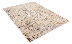 Makro Abra Kusový koberec GOLDEN MZ28E Moderní Abstraktní krémový hnědý Rozměr: 80x150 cm