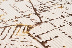 Makro Abra Kusový koberec GOLDEN MZ28E Moderní Abstraktní krémový hnědý Rozměr: 140x200 cm