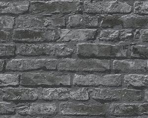 Papírová tapeta na zeď Black And White 4 95470-1 | 0,53 x 10,05 m | šedá, černá | A.S. Création