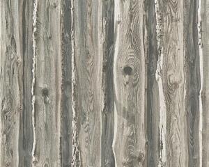 Papírová tapeta na zeď Dekora Natur 6 95837-2 | 0,53 x 10,05 m | béžová, šedá, hnědá | A.S. Création