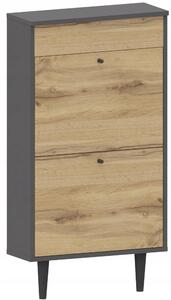 Botník Matkam 55 x 104 x 21 cm antracit, dub wotan, grafit