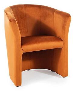 Křeslo Cuba Velvet, oranžová