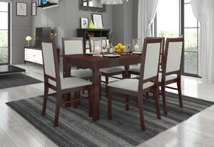 Stůl Adriana310 venge + 6x krémová jídelní židle