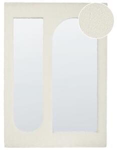 Nástěnné zrcadlo Boucle 70 x 100 cm krémová bílá MARCIGNY