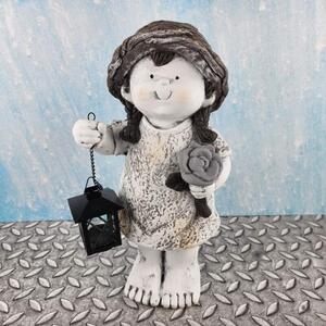 Letní figurka dítěte s lucerničkou- holka, 43 cm