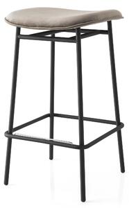 Calligaris Barová židle Fifties, kov, variabilní potah, v.65 cm, CS2006-MTO Podnoží: Matný černý lak (kov), Sedák: kat.A: Látka Berna - Orange (oranžová)