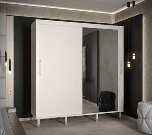 Šatní skříň Abi Calipso T2 Barva korpusu: Bílá, Rozměry: 180 cm, Dveře: Bílá + zrcadlo