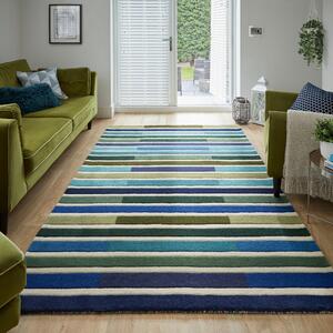 Flair Rugs koberce Ručně všívaný kusový koberec Illusion Piano Green/Multi - 120x170 cm