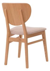 Dřevěná židle Barcelona s béžovou látkou