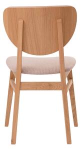 Dřevěná židle Barcelona s béžovou látkou