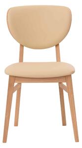 Dřevěná židle Barcelona béžová koženka