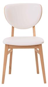 Dřevěná židle Barcelona bílá koženka