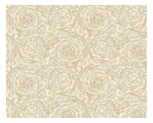 A.S. Création | Vliesová tapeta na zeď Versace 93583-1 | 0,70 x 10,05 m | béžová, zlatá, bílá