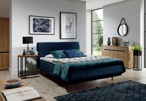 Moderní postel Aveiro 180x200cm, modrá + matrace