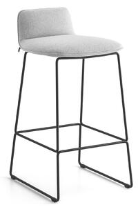Connubia Barová židle Riley Soft, kov, výška sedu 66 cm, CB2108-A Podnoží: Matný černý lak (kov), Sedák: Umělá kůže Ekos - Black (černá)