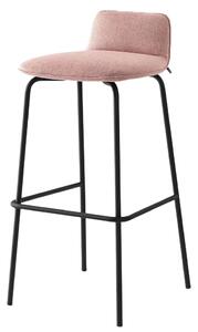 Connubia Barová židle Riley Soft, kov, výška sedu 76 cm, CB2116-A Podnoží: Matný černý lak (kov), Sedák: Umělá kůže Ekos - Black (černá)