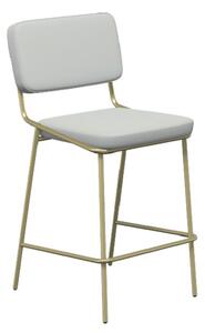 Connubia Barová židle Sixty, kov, výška sedu 65 cm, CB2139 Podnoží: Matný černý lak (kov), Sedák: Látka Cros - Sand (písková)