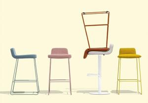 Connubia Barová židle Riley Soft, kov, výška sedu 66 cm, CB2110-A Podnoží: Matný černý lak (kov), Sedák: Umělá kůže Ekos - Black (černá)