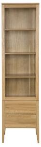 KW338 dřevěná skříň knihovna z dubu Drewmax (Kvalitní nábytek z dubového masivu)