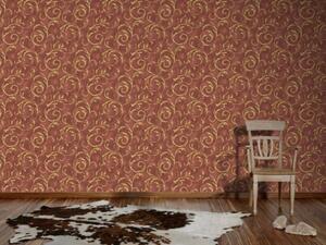 Vliesová tapeta na zeď Residenza 95472-6 | 1,06 x 10,05 m | zlatá, červená | A.S. Création