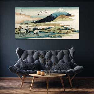 Obraz na plátně Obraz na plátně Horské zvířecí ptáci Japonci
