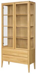 KW339 dřevěná skříň knihovna z dubu Drewmax (Kvalitní nábytek z dubového masivu)