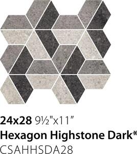 Sant&#039 Dlažba Sant Agostino Highstone Hexagon Dark 24x28