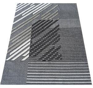 Makro Abra Kusový koberec LARA 02 Moderní šedý Rozměr: 60x100 cm