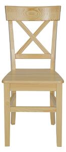 Drewmax KT122 - Dřevěná židle masiv borovice (Kvalitní borovicová jídelní židle z masivu)