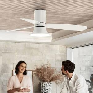 Stropní ventilátor Beacon se světlem Flusso bílý Ø 132 cm tichý