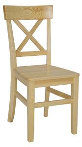 Drewmax KT122 - Dřevěná židle masiv borovice (Kvalitní borovicová jídelní židle z masivu)