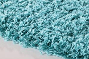 Vopi | Kusový koberec Dream Shaggy 4000 tyrkys - Kulatý 80 cm průměr