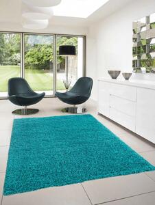 Vopi | Kusový koberec Dream Shaggy 4000 tyrkys - 60 x 110 cm