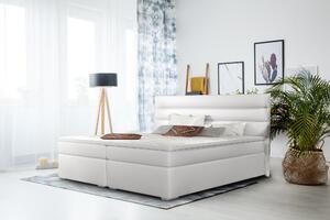 Elegantní box spring postel Barone 180x200, bílá