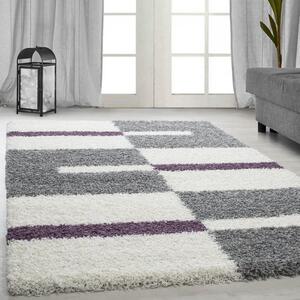 Vopi | Kusový koberec Gala shaggy 2505 lila - 100 x 200 cm