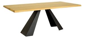 ST370-160 jídelní kovový stůl z dubu Drewmax (Kvalitní nábytek z dubového masivu)