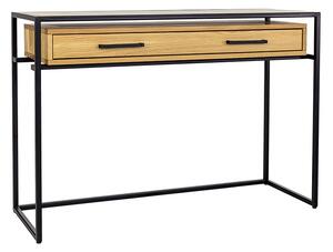 Drewmax LT370 - Dřevěný pracovní stůl masiv dub/kov (Kvalitní dubový pracovní stůl z masivu)