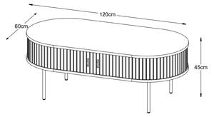 Designový konferenční stolek Vasiliy 120 cm kouřový dub - Skladem