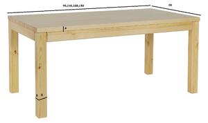 Drewmax ST119 90x90 - Dřevěný stůl masiv borovice (Kvalitní borovicový stůl z masivu)