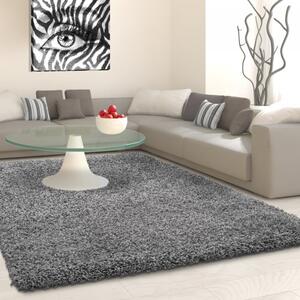 Vopi | Kusový koberec Life Shaggy 1500 grey - Kulatý 160 cm průměr-SLEVA